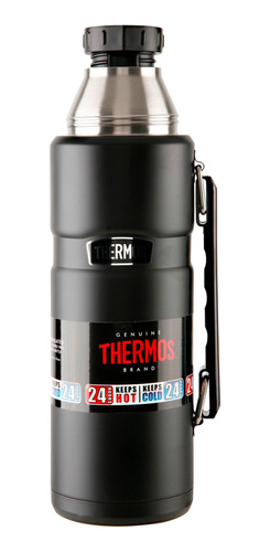 Termo Liquido King Acero Inoxidable Thermos 1,2 Litros Negro