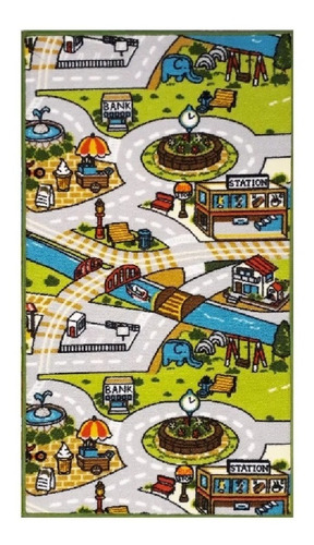 Carpeta Alfombra Infantil Calles Pista 67 X 120 Cm M.17 Soul