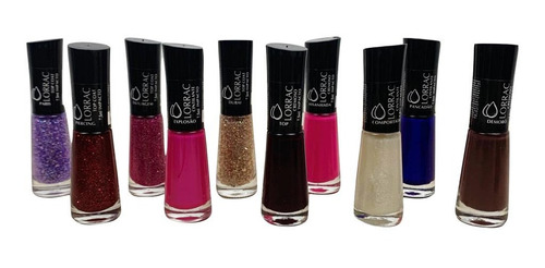 Esmalte Kit Atacado Cores Cintilante Cremoso Top Coat