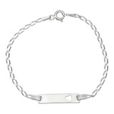 Pulsera Piocha Esclava Cartier Con Corazón 16 Cm Plata 925