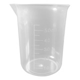 50 Tazas Medidoras De Plástico Transparente Para Uso En Labo