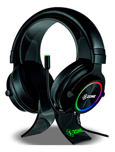Headset Fone De Ouvido Gamer X Zone Ghs-01 Cor Preto Cor Da Luz Rgb