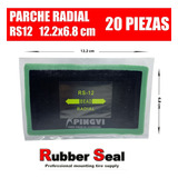 20pz Parche Radial C/ Cuerda P/ Repar Llanta 12.6x6.8cm Rs12