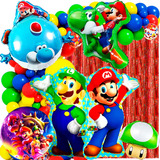 50 Art Globos Super Mario Bros Luigi Nintendo Video Juego 