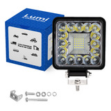 Kit 10 Refletor Luminário Farol 123w Led Quadrado Cor Da Carcaça Preto Cor Da Luz Branco Frio 6500k 12v/24v