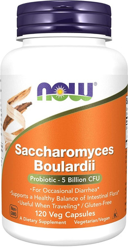 Now Foods Saccharomyces Boulardii 5 Billion 120 Capsulas