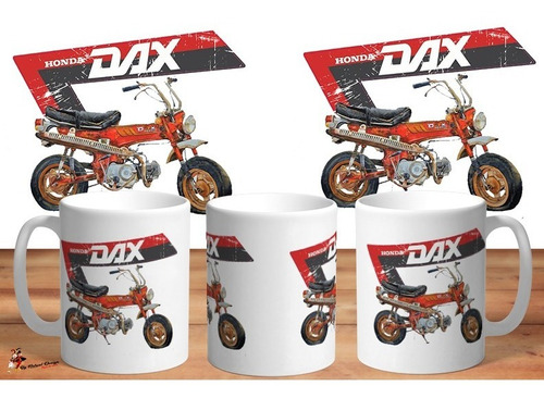 Taza De Ceramica Honda Dax Motocicleta Retro Hd Art