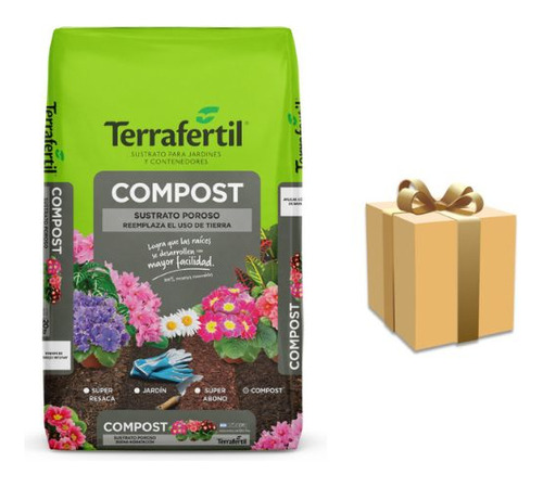 Sustrato Compost Terrafertil 50l Tierra Indoor + Regalo 