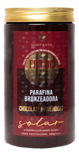 Parafina Bronzeadora Chocolate E Amêndoas Duotrato 830g