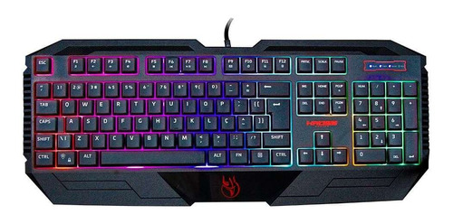 Teclado Gamer Kross Lightning Usb Membrana Led Ke-kg100