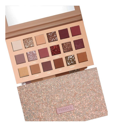 Paleta De Sombra Nude 18 Cores Cinderela Febella Makeup 