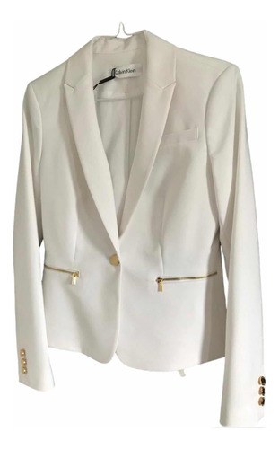 Blazer  Saco Calvin Klein Mujer Blanco Importado