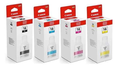 Pack 4 Tintas Canon Gi-16 Gx3010 Gx4010 Gx6010 Gx7010 