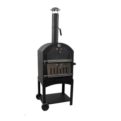 Horno Asador De Pizza A Carbón O Leña Con Ruedas Y Chimenea | Meses sin interés