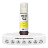 Refil Tinta Epson T504 Amarelo L4150 L4160 L6161 L6171 L6191