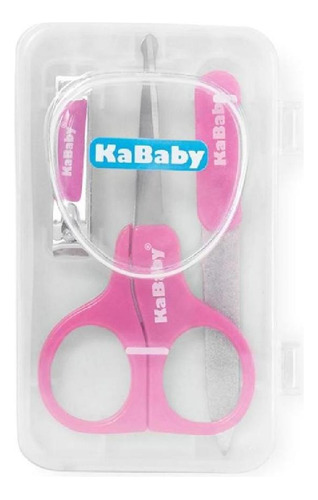 Kit Manicure Com Estojo Rosa - Kababy