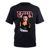 Remera Negra Emilia Mernes - Unisex - Musica Urbano - Dtf