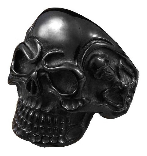 Anillo De Hombre Calavera Craneo Skull Black Titan