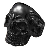 Anillo De Hombre Calavera Craneo Skull Black Titan