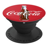 Coca-cola Red Circle Retro Bottle Logo - Popsockets Agarre Y