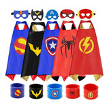 Disfraces De Cotatero 8 Capas De Superheroe Con Pulseras De