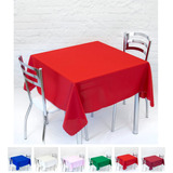 Kit 15 Toalha De Mesa Cozzilar Oxford Liso Quadrada Vermelho