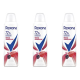 Desodorante Aero Rexona 150ml Fem Frutas Vermelhas-kit C/3un