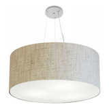 Lustre Pendente Cilindrico Md-4074 Cupula 60x30 Rustico Bege