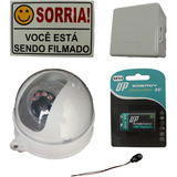 Kit Câmera Falsa Dome Bivolt Com Led+ Kit Bateria 9v - Rc