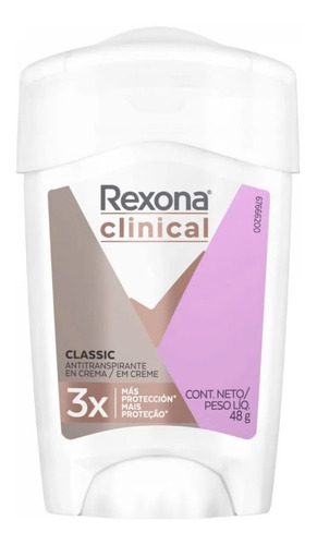 Pack Desodorante Femenino Rexona Women Clinical 48g 3u
