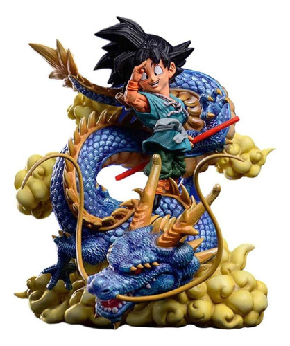 Figura Dragon Ball Son Goku En Blue Shenlong Adorno Colecion