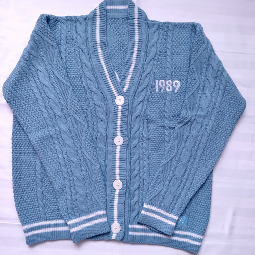 Cardigan Taylor Swift Blusa De Lã Version -  Azul 1989 G
