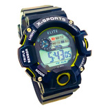 Reloj Pulsera Negro Amarillo Digital Impermeable Deportivo