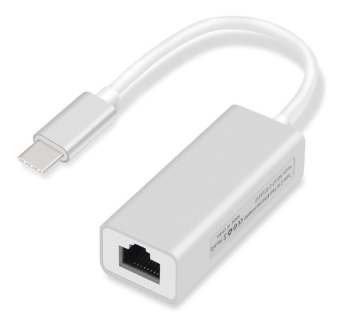 Adaptador 10/100 Hub Usb Tipo C A Rj45 / Crisol Tecno