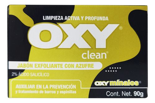 Oxy Clean Jabón Exfoliante Con Azufre Limpieza Profunda 90g