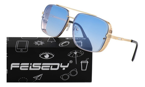 Gafas De Sol Grandes Feisedy, Transparentes, De Cristal Degr