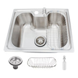 Cuba Pia Cozinha Gourmet Aço Inox 50x40 Meganox C Acessórios