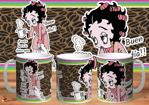 Taza Betty Boop Buen Dia Cafe Rainbow Edicion Limitada