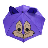 Guarda-chuva Infantil Bichinhos Automatico Apito Roxo