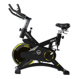 Bicicleta Spinning Fija Body Skull Usuario 120kg Disco 6 Kg Color Negro