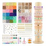 Juego De Cuentas 24 Colores Y Letras 6000 Kit Hacer Pulseras