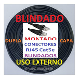 Cabo Rede Cat5e Preto 100m Externo Blindado Net Lan Montado