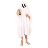Mascarada De Halloween Cosplay Capa Blanca Fantasma Capa