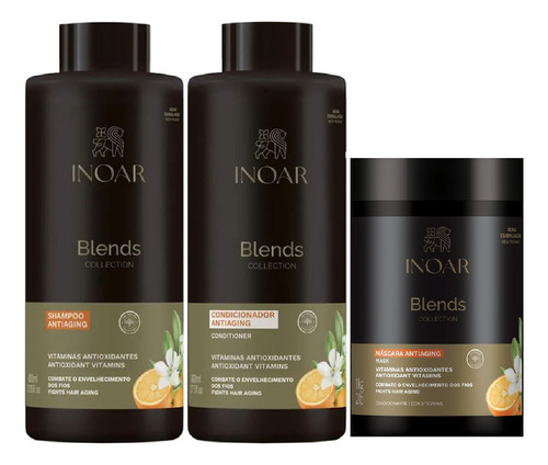 Inoar Kit Coleção Blends Kit Shampoo&cond 800ml+máscara1kg