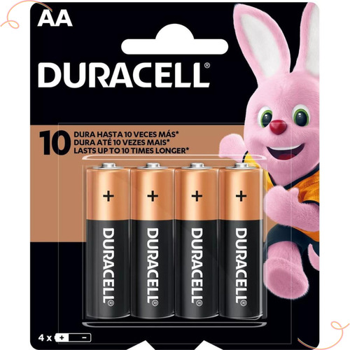 Pilha Duracell Alcalina Pequena Aa 4x1