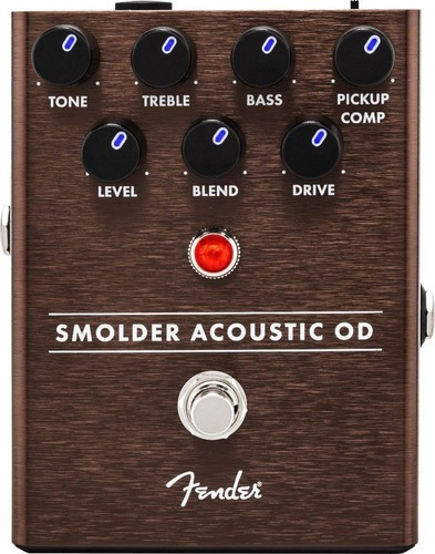 Pedal Fender Smolder Acustic Overdrive 023 4550 000, Color Marrón Oscuro