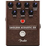 Pedal Fender Smolder Acustic Overdrive 023 4550 000, Color Marrón Oscuro
