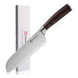 Keemake Santoku - Cuchillo De Chef Japones De 7 Pulgadas Con