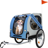 Remolque Carrito Para Bicicleta Niños Infaltil Mascotas 60kg Color Azul