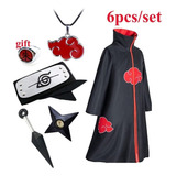 Akatsuki Cosplay Disfraces Capas Ropa Itachi Con Diadema